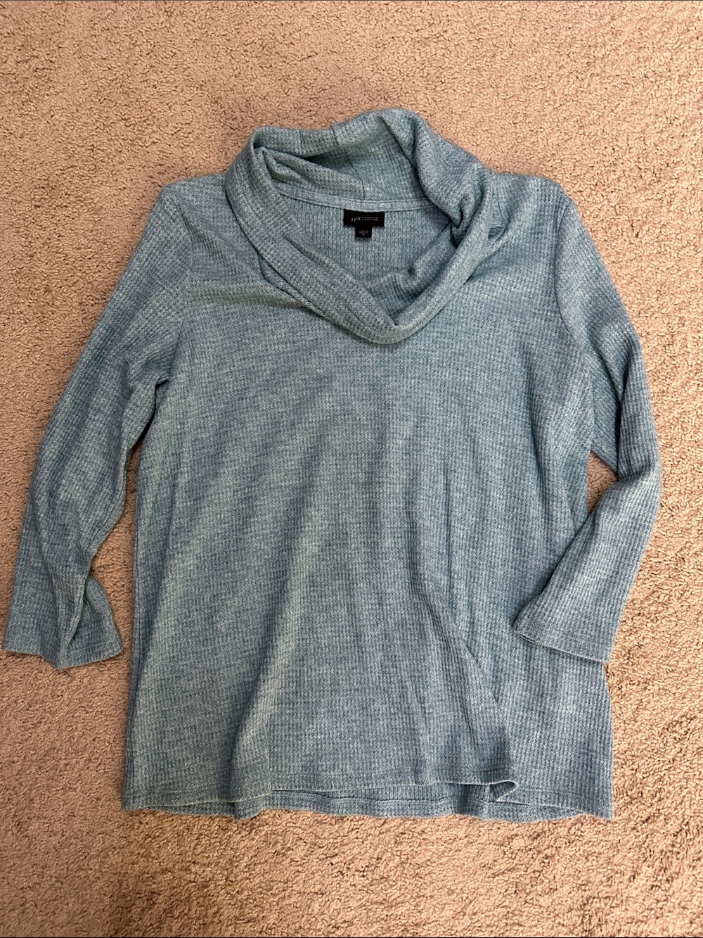 J. Jill Light Blue Cowl Neck Sweater